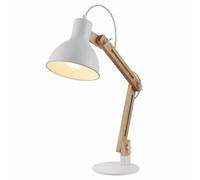 Lindby Lampe à poser Shivanja (Moderne) en Marron Bois e. a. pour Bureau (1 lampe,à E27), de bureau lampe