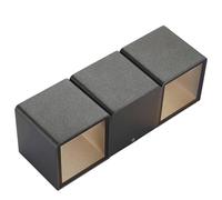 Lindby LED Applique Exterieur Niclas (Moderne) en Noir Aluminium (à 2 lampes,), Murale Luminaire Lampe Jardin Eclairage d’exterieur