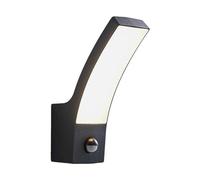 Lindby LED Applique extérieure Ilvita (Moderne) en Noir Aluminium (1 lampe,à), pour mur extérieur/façade de maison terrasse und balcon
