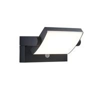 Lindby LED Applique extérieure Sherin (Moderne) en Noir Aluminium (1 lampe,à), pour mur extérieur/façade de maison terrasse und balcon