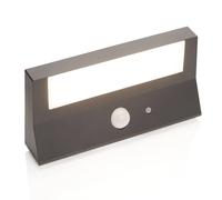 Lindby LED Applique Murale Solaire Maresia (Moderne) en Gris (1 lampe,à), Lampe Borne Lumineuse Exterieur Eclairage Jardin