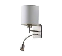 Lindby LED Applique Murale Tissu Camilo (Moderne) en Blanc Textile e. a. pour Salon & Salle à manger (1 lampe,à E27), Lampe Eclairage Luminaire Mural