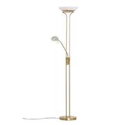 Lindby LED Lampadaire Yveta à intensité variable (Moderne) en Doré Métal e. a. pour Salon & Salle manger (à 2 lampes,), Sur Pied Lampe a de Sol