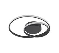 Lindby LED Plafonnier Emisua à intensité variable (Moderne) en Noir Aluminium e. a. pour Salon & Salle manger (1 lampe,à), Eclairage Lampe Luminaire Plafond Eclerage