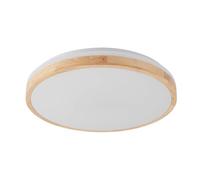 Lindby LED Plafonnier Emiva à intensité variable (Moderne) en Marron Bois e. a. pour Salon & Salle manger (1 lampe,à), Eclairage Lampe Luminaire Plafond Eclerage