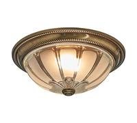 Lindby LED Plafonnier Henja à intensité variable (Antique, Classic) en Bronze Verre e. a. pour Salon & Salle manger (1 lampe,à) Eclairage Lampe Luminaire Plafond Eclerage