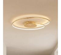 Lindby LED Plafonnier Joline (Moderne) en Doré Métal e. a. pour Salon & Salle à manger (1 lampe,à), Eclairage Lampe Luminaire Plafond Eclerage Interieur