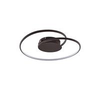 Lindby LED Plafonnier Joline (Moderne) en Marron Métal e. a. pour Salon & Salle à manger, Eclairage Lampe Luminaire Plafond Eclerage Interieur