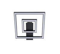 Lindby LED Plafonnier Madamo (Moderne) en Noir Aluminium e. a. pour Salon & Salle à manger (à 2 lampes,), Eclairage Lampe Luminaire Plafond Eclerage