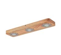 Lindby LED Plafonnier Mikari (Moderne) en Marron Bois e. a. pour Salon & Salle à manger (à 3 lampes,), bois plafonnier lampe