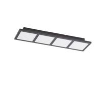 Lindby LED Plafonnier Raymie à intensité variable (Moderne) en Noir e. a. pour Salon & Salle manger (à 4 lampes,), Eclairage Lampe Luminaire Plafond Eclerage
