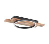 Lindby LED Plafonnier Sentoa à intensité variable (Moderne) en Marron Bois e. a. pour Salon & Salle manger (1 lampe,à), Eclairage Lampe Luminaire Plafond Eclerage