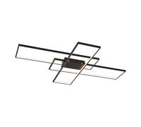 LED Plafonnier Tetson à intensité variable (Moderne) en Noir Métal e. a. pour Salon & Salle manger (1 lampe,à), Eclairage LED, Lampe Luminaire Plafonnier, Plafond, Eclerage Plafond