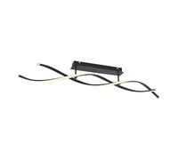 Lindby LED Plafonnier Welina à intensité variable (Moderne) en Noir Métal e. a. pour Salon & Salle manger (1 lampe,à), Eclairage Lampe Luminaire Plafond Eclerage