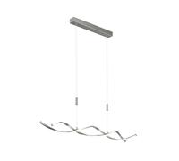 Lindby LED Suspension Auron à intensité variable (Moderne) en Gris e. a. pour Salon & Salle manger (à 2 lampes,), lampe plafonnier suspension