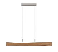 Lindby LED Suspension Beazina à intensité variable (Moderne) en Marron Métal e. a. pour Salon & Salle manger (1 lampe,à), bois suspension lampe plafonnier