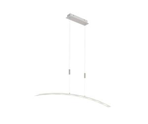 Lindby LED Suspension Manon à intensité variable (Moderne) en Gris Verre e. a. pour Salon & Salle manger (1 lampe,à), lampe plafonnier suspension