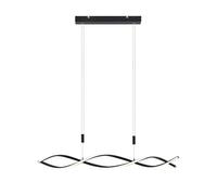 Lindby LED Suspension Welina à intensité variable (Moderne) en Noir Métal e. a. pour Salon & Salle manger (1 lampe,à), lampe plafonnier suspension