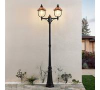 Lindby, luminaire d'extérieur Clint, 225 cm, à 2 lampes, résistant l'eau de Clint dimmable, cuivré, Aluminium, Vintage