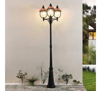 Lindby luminaire d'extérieur Clint, 225cm, 3 lampes, résistant à l'eau de mer, Clint Lindby, dimmable, cuivré, Aluminium, Vintage