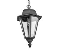 Lindby Luminaire extérieur Edana à intensité variable (Moderne) en Noir Aluminium (1 lampe,à E27), Suspension