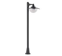 Lindby Luminaire extérieur Elinda à intensité variable (Traditionnel) en Noir Aluminium (1 lampe,à E27), Borne lumineuse borne luminaire pour socle