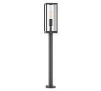 Lindby Luminaire extérieur Giavanna à intensité variable (Moderne) en Noir Aluminium (1 lampe,à E27), Borne lumineuse borne luminaire pour socle