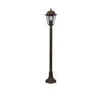 Lindby Luminaire extérieur Lamina à intensité variable (Antique, Classic) en Marron Aluminium (1 lampe,à E27) Borne lumineuse borne luminaire pour socle