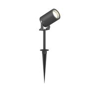 Lindby Luminaire extérieur Lobelia (Moderne) en Noir Aluminium (1 lampe,à GU10), Lampe sur piquet