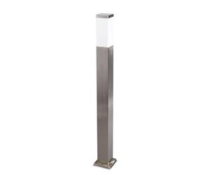 Lindby Luminaire extérieur Lorian à intensité variable (Moderne) en Gris Inox (1 lampe,à E27), Borne lumineuse luminaire pour socle