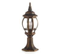 Lindby Luminaire extérieur Nadesha à intensité variable (Antique, Classic) en Doré (1 lampe,à E27) Borne lumineuse borne luminaire pour socle