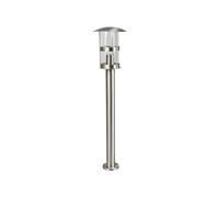 Lindby Luminaire extérieur Noemi à intensité variable (Moderne) en Gris Inox (1 lampe,à E27), Borne lumineuse luminaire pour socle