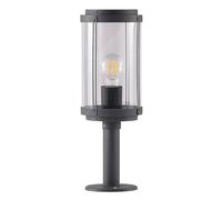 Lindby Luminaire extérieur Ojali à intensité variable (Moderne) en Noir Aluminium (1 lampe,à E27), Borne lumineuse borne luminaire pour socle