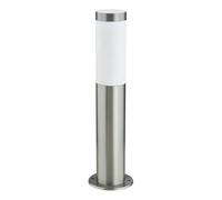 Lindby Luminaire extérieur Statius (Moderne) en Argent Inox (1 lampe,à E27), Borne lumineuse luminaire pour socle