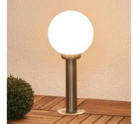 Lindby Luminaire pour socle Vedran, hauteur 45 cm, PMMA, acier inoxydable Vedran Lindby, dimmable, gris, Matière Plastique, Moderne, Luminaire extérieur