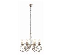 Lindby Lustre Marnia à intensité variable (Antique, Classic) en Bronze Métal e. a. pour Salon & Salle manger (à 8 lampes E14) Suspension suspension lustre lampe plafonnier