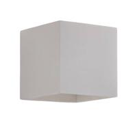 Lindby Moderne Applique murale carrée moderne en plâtre avec LED - Kay Blanc Carré/Luminaire/Lumiere/Éclairage/intérieur/Salon/Cuisine