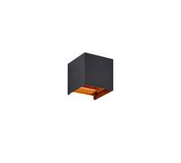 Lindby - Nivar Square LED Applique Murale d'Extérieur Black/Gold