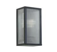 Lindby - Peldar Fluted Extérieur Applique Murale Noir
