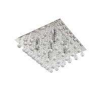 Lindby Plafonnier Annica à intensité variable (Moderne) en Transparent Métal e. a. pour Salon & Salle manger (à 5 lampes, E14), Luminaire Plafonnier, Lampe Plafond, Eclerage Eclairage