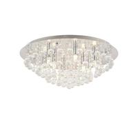 Lindby Plafonnier Antonino à intensité variable en Argent Cristal e. a. pour Salon & Salle manger (à 8 lampes, G9), cristal, plafonnier, lampe