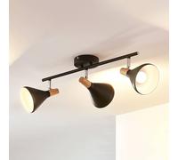Lindby plafonnier Arina, 53 cm, noir, à 3 lampes, E14 Arina Lindby, dimmable, noir, Chambre à coucher, Métal, Moderne, Spot