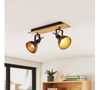 Lindby Spot Aylis à intensité variable (Modern, Industriel) en Marron Métal e. a. pour Salon & Salle manger (à 2 lampes E14) Lampe encastrable plafonnier applique