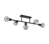 Lindby Plafonnier Biscala à intensité variable (Antique, Classic) en Noir Métal e. a. pour Salon & Salle manger (à 5 lampes E14) Luminaire Lampe Plafond Eclerage Eclairage