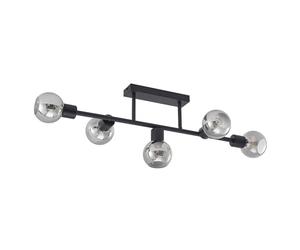 Lindby Plafonnier Biscala à intensité variable (Antique, Classic) en Noir Métal e. a. pour Salon & Salle manger (à 5 lampes E14) Luminaire Lampe Plafond Eclerage Eclairage