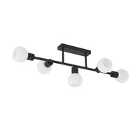 Lindby Plafonnier Biscala à intensité variable (Moderne) en Noir Métal e. a. pour Salon & Salle manger (à 5 lampes, E14), Luminaire Plafonnier, Lampe Plafond, Eclerage Eclairage