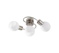 Lindby Plafonnier Ciala à intensité variable (Moderne) en Gris Verre e. a. pour Salon & Salle manger (à 3 lampes, E14) Luminaire Lampe Plafond Eclerage Eclairage Interieur