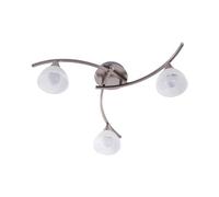 Lindby Plafonnier Della à intensité variable (Moderne) en Gris Verre e. a. pour Salon & Salle manger (à 3 lampes, E14), Luminaire Plafonnier, Lampe Plafond, Eclerage Eclairage Interieur