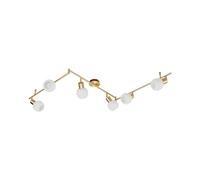 Lindby Plafonnier Elaina à intensité variable en Doré Métal e. a. pour Salon & Salle manger (à 6 lampes, E14), Luminaire Plafonnier, Lampe Plafond, Eclerage Eclairage Interieur