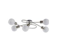 Lindby Plafonnier Elaina à intensité variable (Moderne) en Gris Métal e. a. pour Salon & Salle manger (à 5 lampes, E14), Luminaire Plafonnier, Lampe Plafond, Eclerage Eclairage Interieur